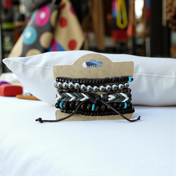 Fashion Jewelry Turquoise and Brown Bracelet Collection with Turtle - Picture 3 of 5